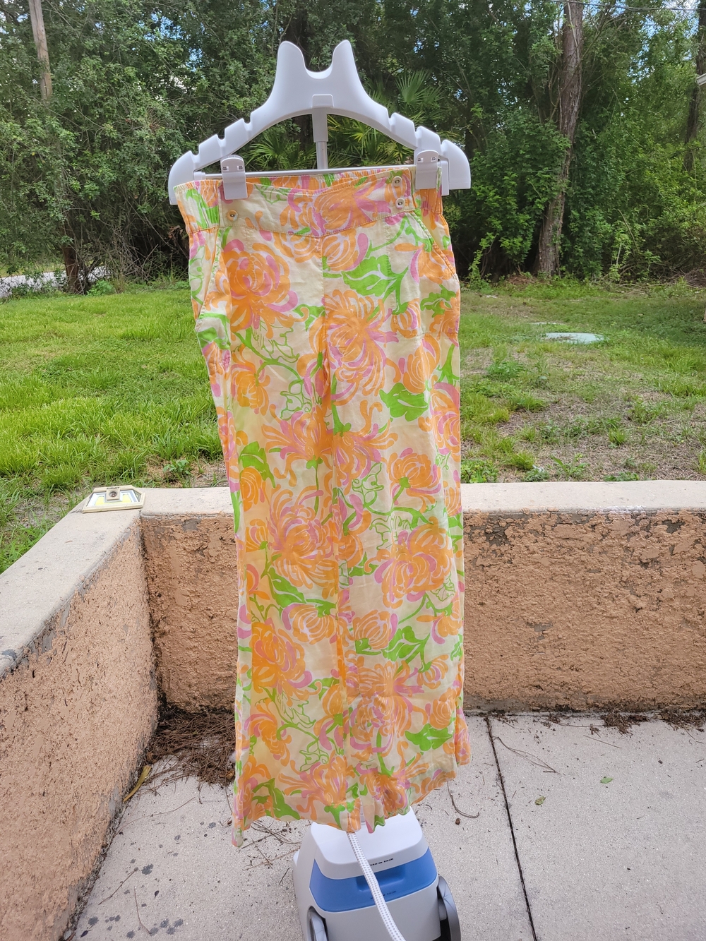 Lilly Pulitzer Mid-Rise Linen Pants Vacation Resortwear Medium